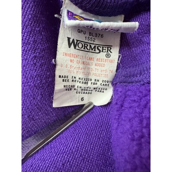 Rare Vintage Sz 6 Wormser Winnie The Pooh Piglet Zip Up Purple Pajamas Sleeper - Picture 6 of 11